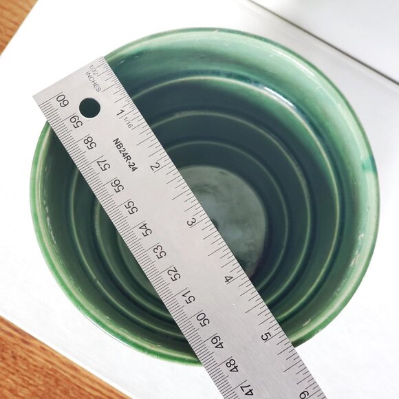 4.75 Inch Tall McCoy Green Ceramic Planter, MCM Home Décor, Made In USA - Picture 8 of 8